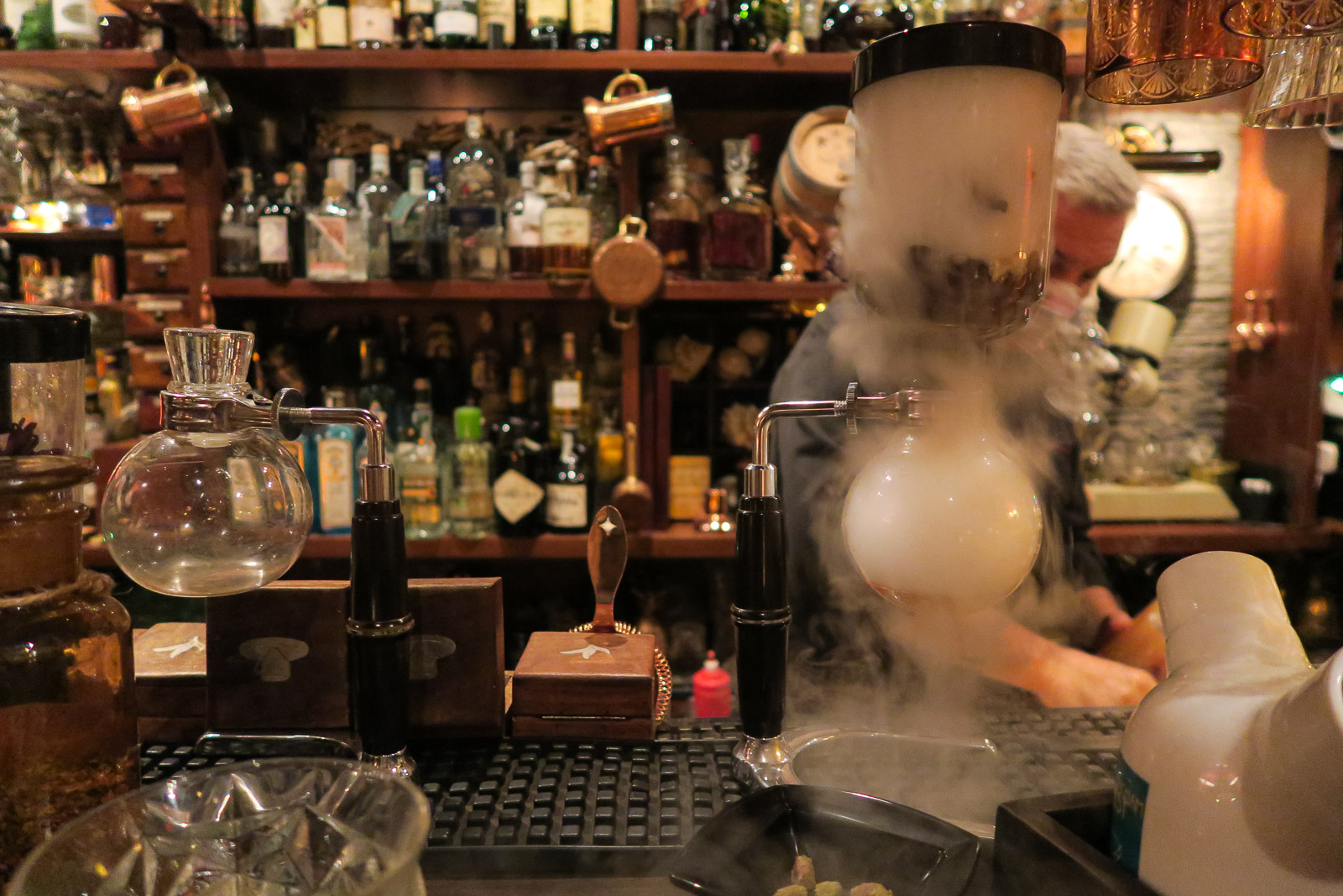 Behind the bar at Nottingham Forest.
