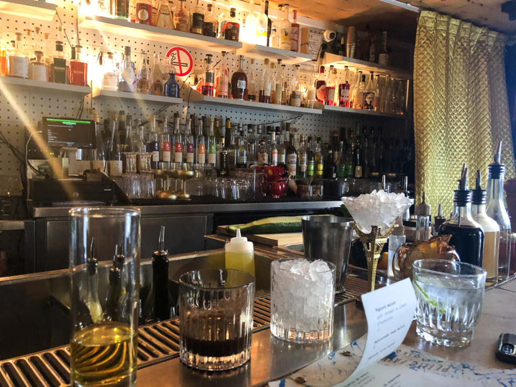 Behind the bar at Le Syndicat