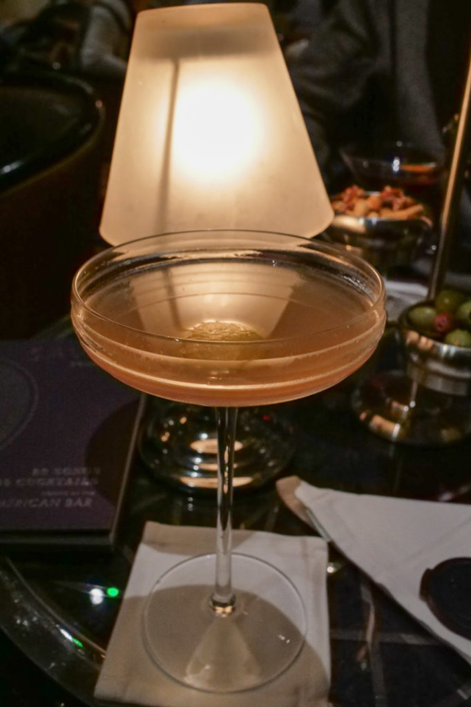 Burning Bright Cocktail at the American Bar at the Savoy London.
