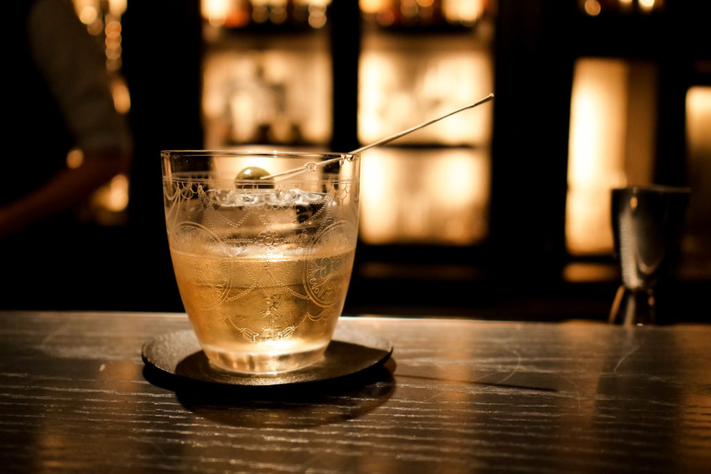 A cocktail at "Sip" at the SG Club in Tokyo, Japan.