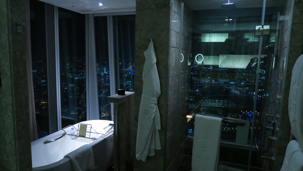 Bathroom at the Shangri-La at the Shard.