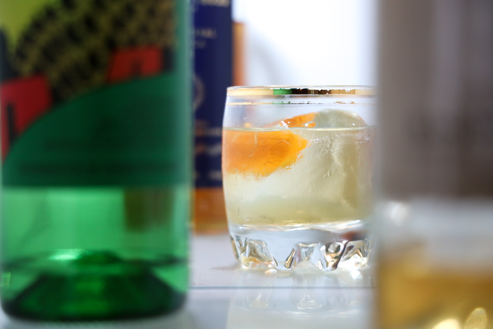 The Smoking Banana is a simple mezcal cocktail with mezcal, smith and cross, and Banane du Brasil.